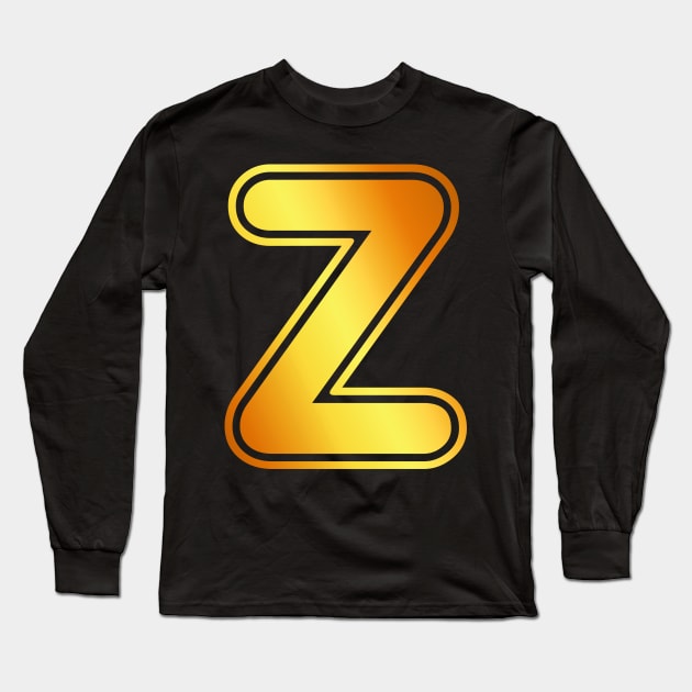 Z Golden Letter Long Sleeve T-Shirt by SiSimo